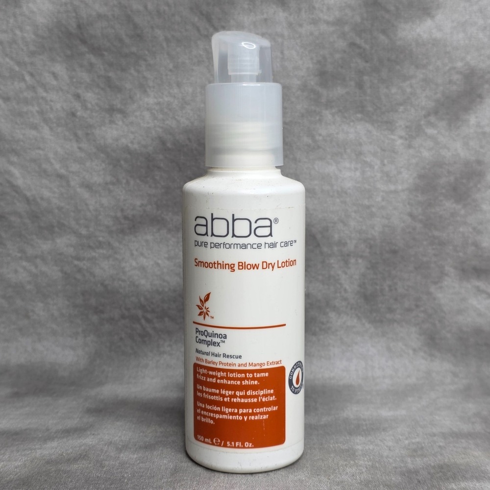 ABBA Smoothing Blow Dry Lotion, 5.1 oz Tames Frizz‎ + Enhance Shine